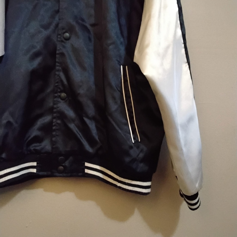 Vintage Penmans Navy White Satin Sukajan Souvenir Bomber Jacket – Size Large EUC - Picture 8 of 12